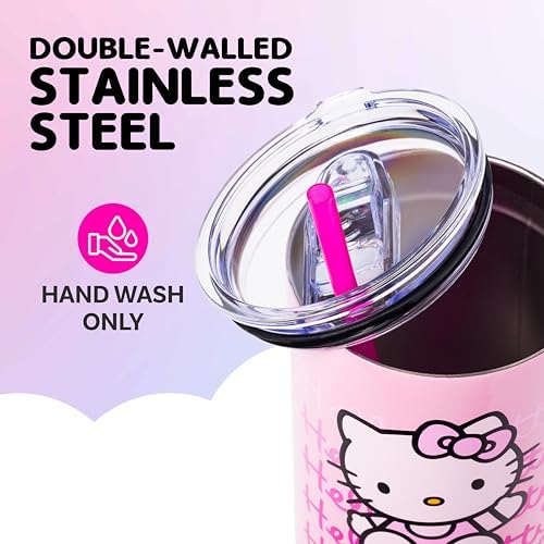 Silver Buffalo Sanrio Hello Kitty Waving, Stainless Steel Tumbler, 40oz - Image 4