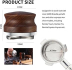 53mm Coffee Distributor, Espresso Distribution Tool, Adjustable Depth Espresso Tamper Leveler with Walnut Wood Handle Fits for 54mm Breville Barista Portafilter - Image 6