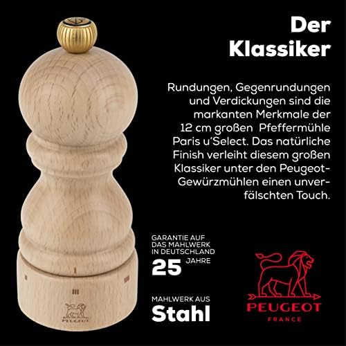 Peugeot Paris Pepper Mill, u'Select, 4.75 in, Natural, PEFC Beech Wood - Image 6
