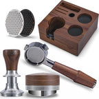 54mm Espresso Accessories Kit – Breville Espresso Machine Accessories Set with Walnut Tamper, Distribution Tool, Tamping Station, Naked Portafilter & Puck Screen – Fits Barista Express, Pro, To by KNODOS