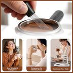 Spring-Loaded Espresso Tamper Set - 6-in-1 Barista Tools with Milk Pitcher, Latte Art Pen/Stencils, Stirring Spoon & Tamper Mat for Home Coffee Lovers (58mm-7set) - Image 6
