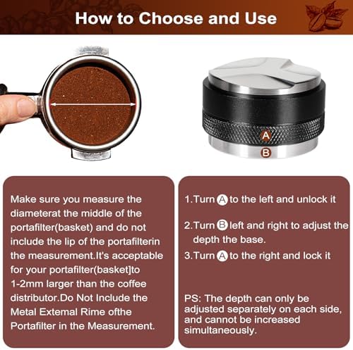 Espresso Accessories Kit 53.5mm, Coffee Distributor and Tamper Leveler - Image 5