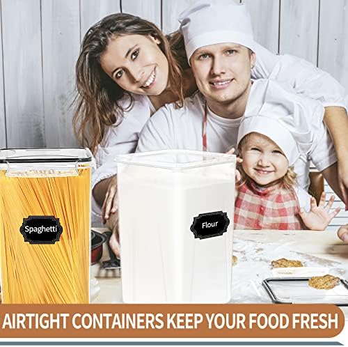 4pcs Large Tall Airtight Food Storage Containers with Lids - 6.5L / 5.9qt - Image 6