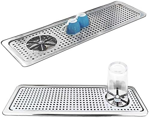 YBB Pitcher Rinser Cup Washer Glass Cleaning Rinser with Side Sprays, Drain and Drip Tray for Bar Coffee Shop (25.4" x 8.5" x 1") - Image 5