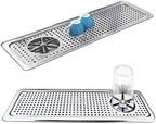 YBB Pitcher Rinser Cup Washer Glass Cleaning Rinser with Side Sprays, Drain and Drip Tray for Bar Coffee Shop (25.4" x 8.5" x 1") - Image 5