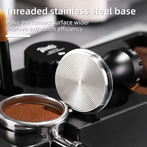 Bincoo Espresso Tamper 30lb Coffee Tamper-Stainless Steel Ground Tamper for Barista Home Coffee Espresso Accessories (Black01, 58mm) - Image 3