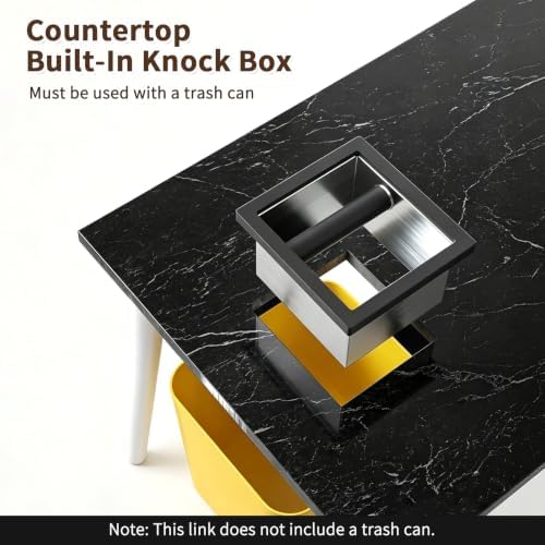 Espresso Knock Box,Built-in Desktop Stainless Steel coffee knock box - Image 3