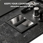 Espresso Knock Box,Built-in Desktop Stainless Steel coffee knock box - Image 4