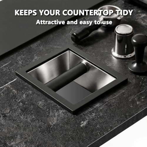 Espresso Knock Box,Built-in Desktop Stainless Steel coffee knock box - Image 4