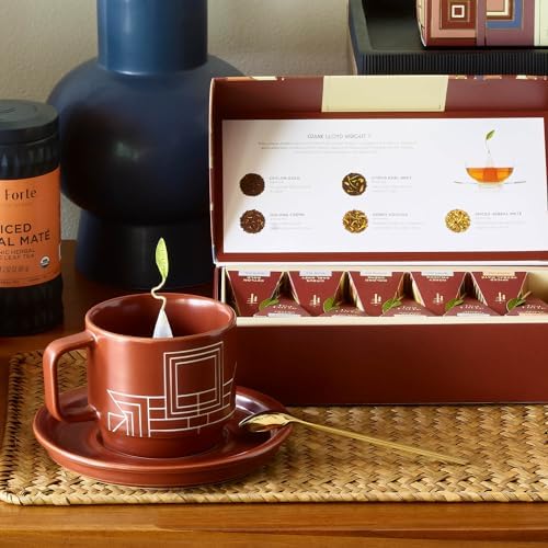 Tea Forte Café Cup with Lid, Terra Frank Lloyd Wright, 8 oz - Image 6