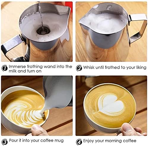 Spring Whisk Electric Milk Frother Handheld Foamer Drink Mixer Two Speeds - Image 6