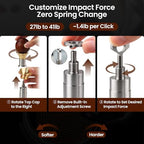 ShanSon 54mm Espresso Tamper,Internally Adjustable Force,Triple-Spring Self-Leveling & Audible Click, Premium Spring-Loaded Coffee Tamper, Threaded 304 Steel Base, Essential Espresso Accessories - Image 3