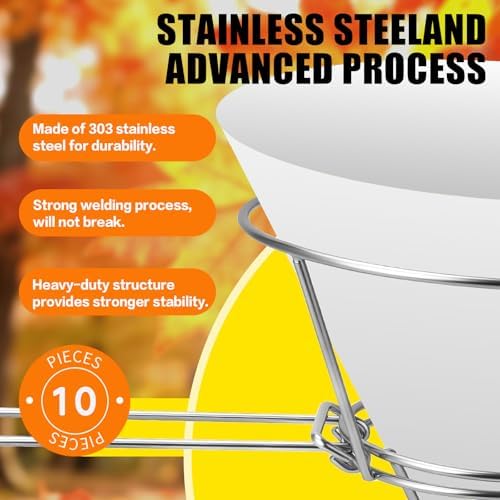 10 Inch Maple Syrup Filter Kit – 10 Pack Non-Woven Filter Papers – 304 Stainless Steel Mesh Strainer, 2-Layer Filtration System, Multi-Purpose Daily Filtration - Image 3