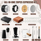 Espresso Accessories Kit, 53mm Coffee Tamper, 28PCS - Image 2