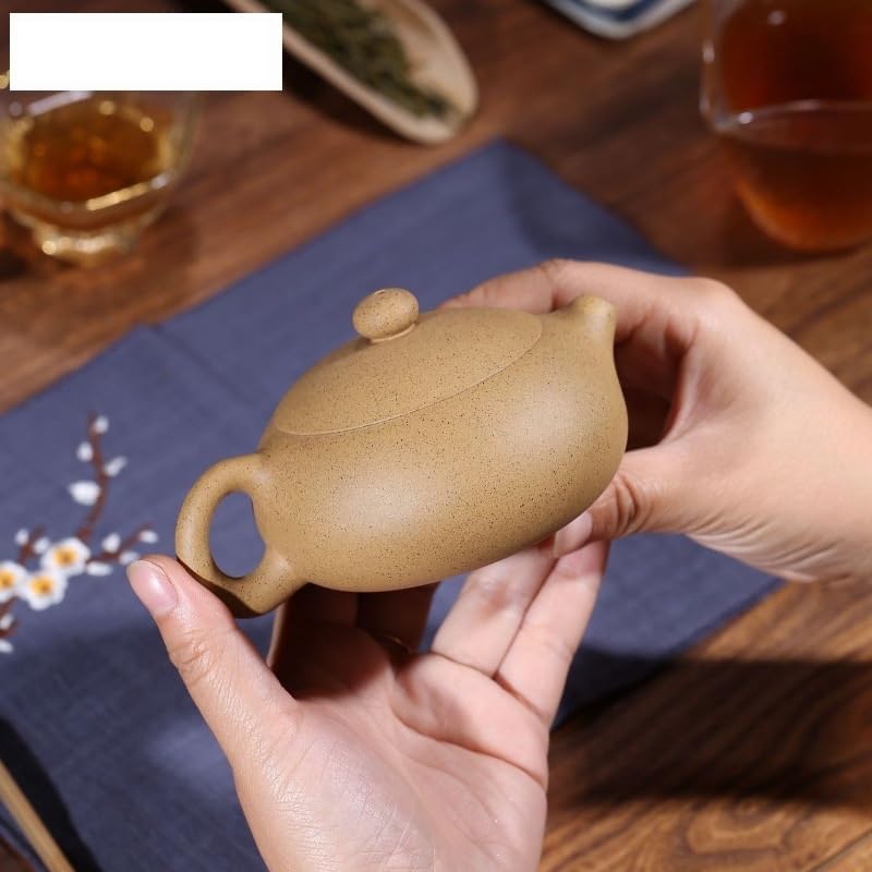 Tea Pots For Loose Tea 150ml Purple Clay Teapots Handmade Xishi Pot Raw Ore Section Mud Kettle Zisha Tea Set Tea Services Tea Pots Coffee Pot Tea Infuser Pot - Image 7