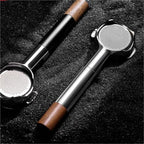 Coffee Machine Portafilter Handle,Compatible With IKAPE,Openwork Bottomless Portafilter,Stainless Steel And Walnut Espresso Handle,54 / 58mm Extraction Basket(58mm E61 Black) - Image 3
