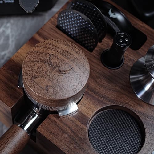 54mm Espresso Distribution Tool Walnut Coffee Distributor - Image 5