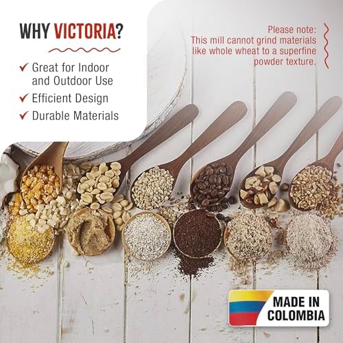 Victoria Manual Cast Iron Grain Mill 2400g with High Hopper - Image 3