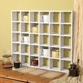 Kigley Oversize Coffee Mug Display Rack Wooden Shelves Rustic Shot Glass Display Case Travel Mug Shelf Wall Mounted Rack Holder Shadow Box(5 x 6,White) by Kigley