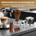 51mm Espresso Accessories Kit, Spring Loaded Calibrated Tamper, WDT Tool and Dosing Funnel Set, Coffee Machine Accessories - Image 3