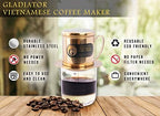 Vietnamese Coffee Maker Filter Phin, Small French Press Portable Cup, Single Serve Coffee Makers, Gift for coffee lovers (Gold, 1) - Image 6