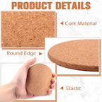 Mifoci 200 Pcs 3.5 Inch Round Cork Coaster Bulk for Drinks - Image 3