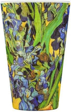 Ecoffee Cup 14oz (400ml) Van Gogh Reusable Coffee Cup – PLA Plant-Based Travel Mug with Silicone Lid, Melamine Free & Dishwasher Safe – Irises - Image 2