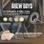Pour Over Coffee Maker, 8-Cup, 34oz, Double Layer Stainless Steel Filter, Drip Coffee Maker Pour Over High Heat Resistant Glass Coffee Pot, Coffee Dripper Brewer with 40 Paper Filters - Image 2