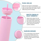 Volhoply 20oz Plastic Skinny Tumblers Bulk 10 Pack,Double Wall Tumbler with Lid and Straw,BPA Free Matte Acrylic Iced Coffee Cups with Straw,Reusable Travel Mug for Party,DIY Gifts(Assorted, 10 Set) - Image 4