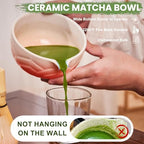Matcha Whisk Set, Lotus Gradient Red Ceramic Matcha Set Includes Matcha Bowl, Matcha Whisk (Chasen) and Holder, Sifter, Bamboo Scoop & Spoon - 6 Pcs Matcha Kit for Matcha Lovers - Image 4