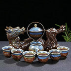Chinese Gongfu Tea Set Gift Box, Chinese Dragon Shape, Pure Hand Firing, with 360Rotating Teapot and Infuser, Suitable for Office, Home, Gift (Dragon Feast) by ScizoritoDirect