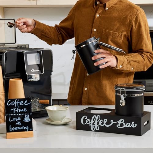 2×63OZ Stainless Steel Coffee Container with Shelf and Scoop for Coffee Bar - Image 2