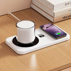 Coffee Mug Warmer with Wireless Charger, 3 Heat Settings 8H Auto Shut Off Electric Beverage Warmer Plate, Portable for Coffee, Tea & Milk, Ideal for Home & Office Desk Use - Image 4
