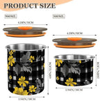Michigan Black Designed Food Storage Containers With Lids Stainless Steel Pantry Storage Push Button Dry Food Canisters - Image 3