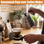 2 Sets Tea Kettle with Thermometer Pot and 2 Pcs Brushes, 40 Fl oz Stainless Steel Gooseneck Pour over Coffee Maker Teapot Pour over Coffee Kettle, 1200ml for Home Kitchen Camping - Image 4