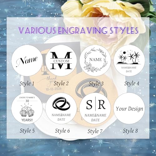 10-100Pcs Custom Coasters Personalized Cork Coasters Bulk Engraved Text/Name/Logo Non-Slip Heat-Resistant Wedding Favors for Guests, Bridal Shower, Business Promotional Gifts (100) - Image 5