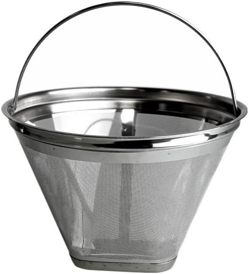 Compatible For KRUPS 304 Stainless Steel Reusable Fine Mesh Filter Basket With Foldable Handle(Large 8-12 cups) by Unknown