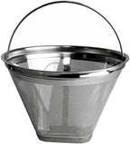 Compatible For KRUPS 304 Stainless Steel Reusable Fine Mesh Filter Basket With Foldable Handle(Large 8-12 cups) by Unknown