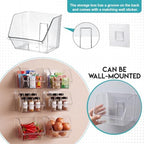 9 Pcs Stackable Plastic Storage Bins, Open Front, Clear - Image 3