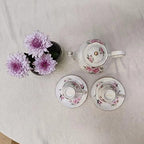 Ceramic Coffee Tea Gift Sets, European Luxury Tea Set, Suitable as A Gift for Mother'S Day, Birthday, Christmas, and Gatherings (Elegant Camellia) - Image 3