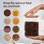 D2scrma 37oz/115oz Square Glass Storage Containers with Lids 2-Pack - Image 4