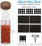 Yangbaga Glass Spice Jars with Labels, 34pcs 4oz Seasoning Organizer Jars - Image 4