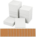 50 Pieces 4 Inch Blank Ceramic Coasters, Unglazed Ceramic Tiles Coasters, Ceramic Tiles with Cork Backing Pads for Painting, DIY Crafts, Mosaics, Square, White.by GNIEMCKIN. by GNIEMCKIN