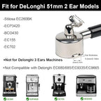 51mm Portafilter 2 Ears with Double Spout for Delonghi Stilosa EC260 - Image 2