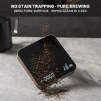 KitchenTour Coffee Scale with Timer, Small Espresso Scale 0.1g/2kg, Wood - Image 3