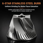 Manual Coffee Grinder,CNC Stainless Steel Hexagonal-star Conical Burr Coffee Grinder,Internal Adjustable Setting,Positioning,Lightweight Grinder Setting For Camping/Travel/Home - Image 4