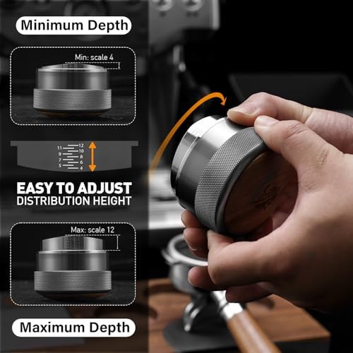 54mm Espresso Tool Set | Bottomless Portafilter with CrossCreek Walnut Handle | 54mm Espresso Distributor | Fit Breville & Sage Barista Espresso Basket | Coffee Accessories - Image 5