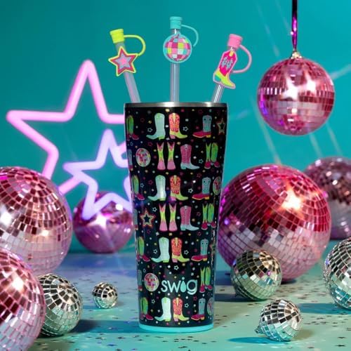 Swig Life 32oz Insulated Tumbler, Travel Coffee Tumbler with Lid, Cup Holder Friendly Travel Coffee Mug, Stainless Steel with Lid (Disco Cowgirl) - Image 3