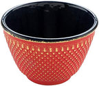 Restaurantware 4 oz Red Cast Iron Tea Cup, 2 Pack - Image 2