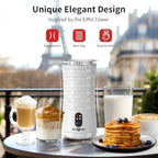 Electric Milk Steamer and Frother, Hot & Cold Foam Milk Warmer with Temperature Control, Auto Shut-Off Frothers for Coffee, Latte, Cappuccino, Macchiato - Image 2
